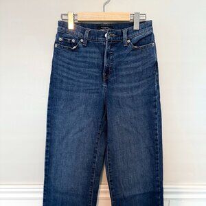 Banana Republic High-Rise Straight Fit Cuffed Ankle Jean Denim Blue Size 25/0